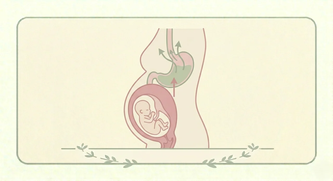 Mécanisme du reflux gastrique pendant la grossesse compression utérus