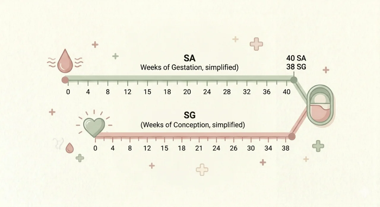 Différence entre date de conception et date des dernières règles dans le calcul de grossesse
