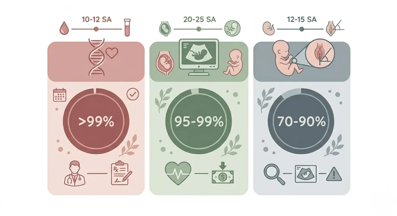 Comparaison méthodes pour connaître le sexe de bébé fiabilité