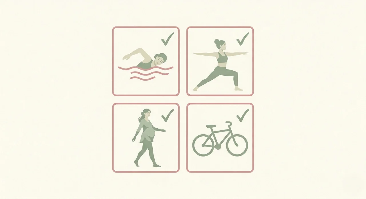 Sports recommandés pendant la grossesse natation yoga marche