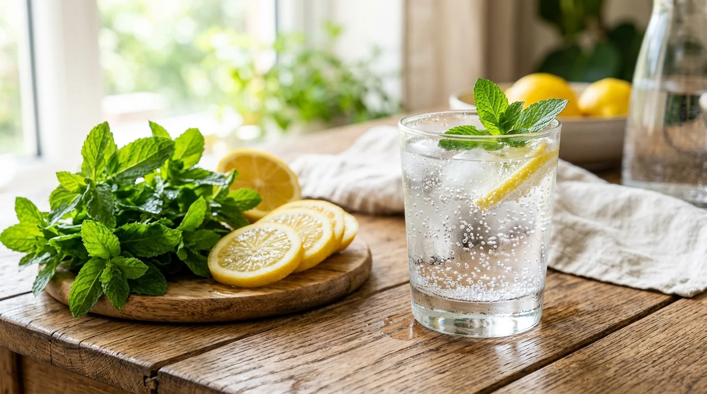 Remèdes naturels contre l'hypersalivation enceinte eau citronnée et menthe