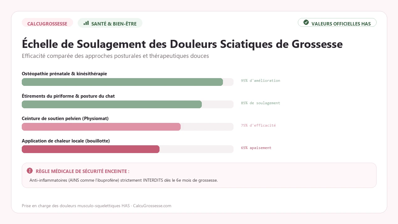 Baromètre des méthodes de soulagement de la sciatique de grossesse